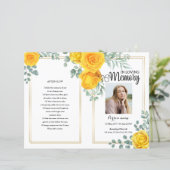 Modèle du programme funéraire floral jaune (Debout devant)