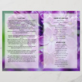 Modèle du programme funéraire floral pourpre (Dos)