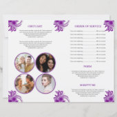 Modèle du programme funéraire floral pourpre (Dos)