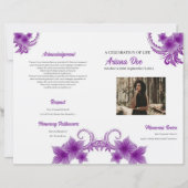 Modèle du programme funéraire floral pourpre (Devant)