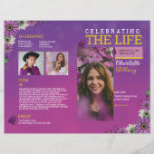 Modèle du programme funéraire floral pourpre (Devant)