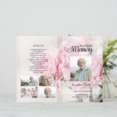 modèle du programme funéraire floral rose (Debout devant)