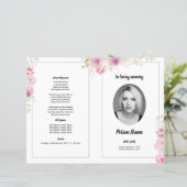 modèle du programme funéraire floral rose (Debout devant)