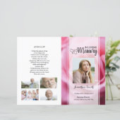 modèle du programme funéraire floral rose (Debout devant)