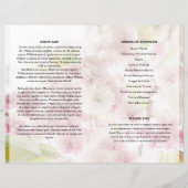 Modèle du programme funéraire floral rose (Dos)