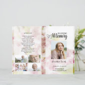 Modèle du programme funéraire floral rose (Debout devant)