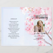 Modèle du programme funéraire floral rose (Devant)