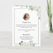 Modèle du programme funéraire floral Rose blanche (Dos)