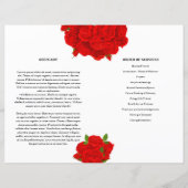 Modèle du programme funéraire floral rouge (Dos)