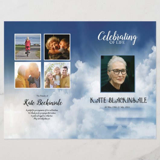 Modèle du programme funéraire Heaven Sky (Devant)