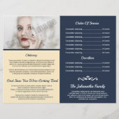 Modèle du programme funéraire imprimable (Dos)