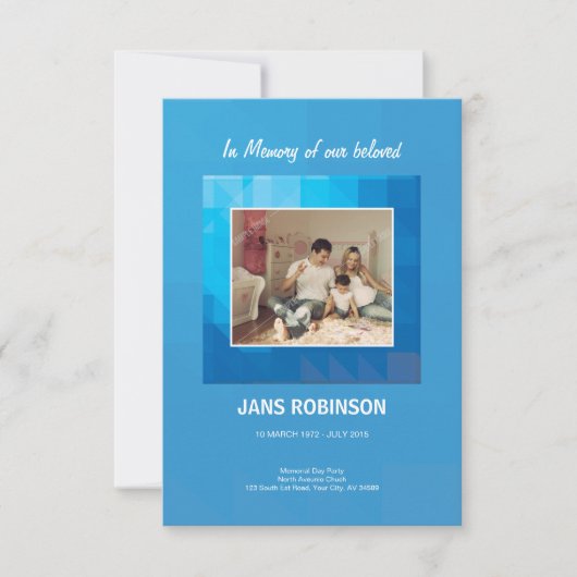 Modèle du programme funéraire imprimable (Devant)