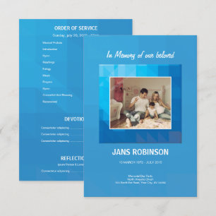 Modèle du programme funéraire imprimable