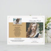 Modèle du programme funéraire imprimable (Debout devant)