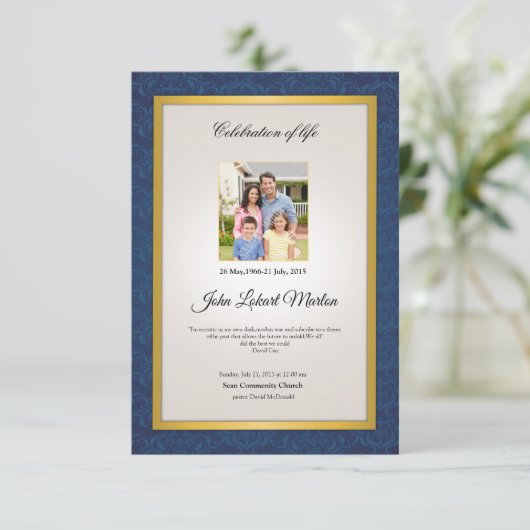 Modèle du programme funéraire Memorial (Debout devant)