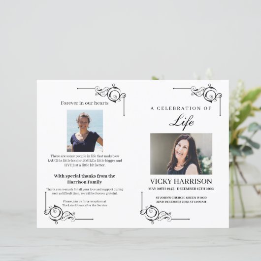 Modèle du programme funéraire orné noir (Debout devant)