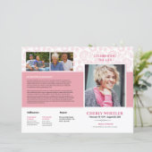 Modèle du programme funéraire rose (Debout devant)