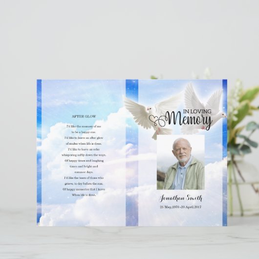 Modèle du programme funéraire Sky and Dove (Debout devant)