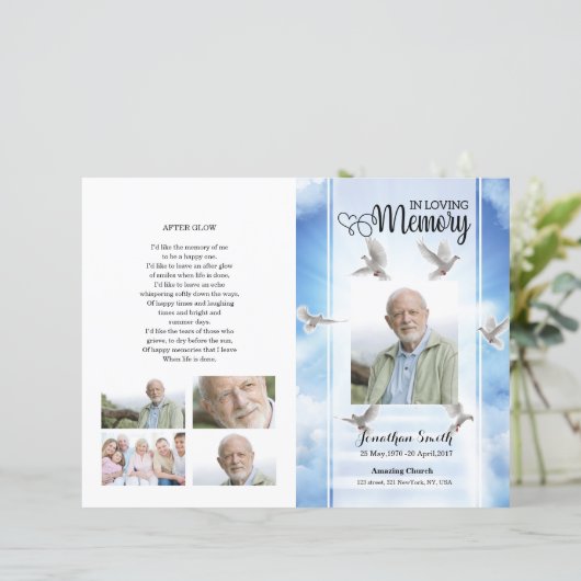 modèle du programme funéraire sky & dove (Debout devant)