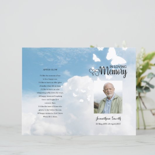 Modèle du programme funéraire Sky et Butterfly (Debout devant)