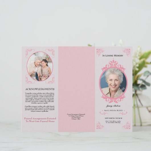 Modèle du programme funéraire triplé (Debout devant)