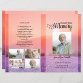 Modèle du programme funéraire violet (Devant / Derrière)