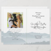 Modèle du programme photo Mariage plié des montagn (Devant / Derrière)