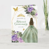 Modèle du programme Sage Green Purple Quinceañera (Devant)