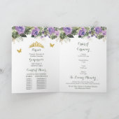 Modèle du programme Sage Green Purple Quinceañera (Intérieur)