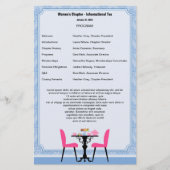 Modèle du programme Tea Party (Devant)