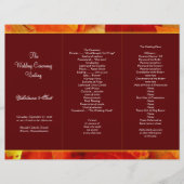 Modèle du programme Tri-Fold Sent Burgundy Automne (Devant)