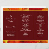 Modèle du programme Tri-Fold Sent Burgundy Automne (Devant / Derrière)