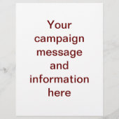 Modèle du prospectus de campagne électorale politi (Dos)