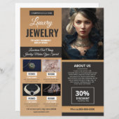Modèle du prospectus de la bijouterie (Devant / Derrière)