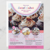 Modèle du prospectus de la Boutique de gâteaux (Devant / Derrière)