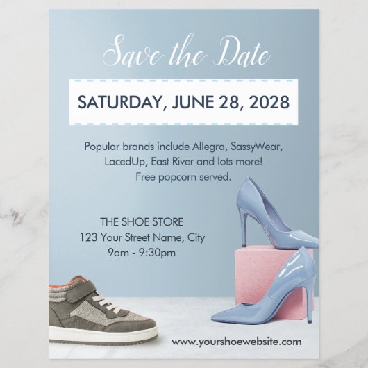 Modèle du prospectus de vente de chaussures (Dos)