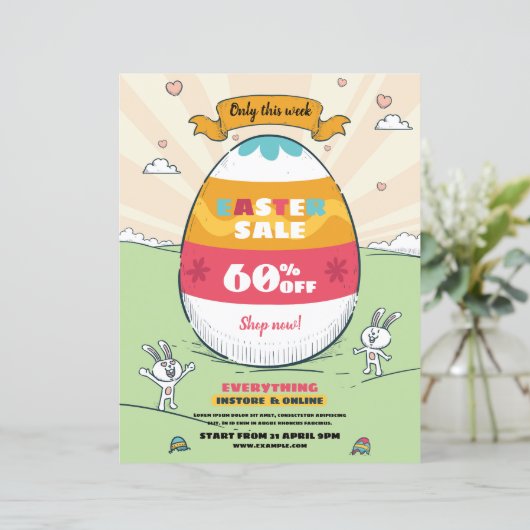 Modèle du prospectus de vente de Pâques (Debout devant)