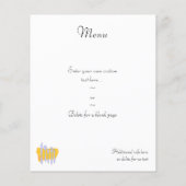 Modèle du prospectus du menu personnalisé Silverwa (Dos)