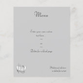 Modèle du prospectus du menu personnalisé Silverwa (Dos)