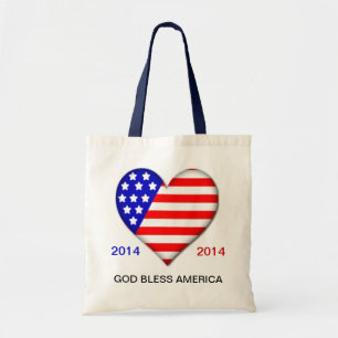 Modèle du Sac fourre-tout de coeur du drapeau patr
