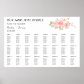 Modèle du tableau de sièges du Mariage rose (Devant)