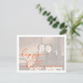 Modèle éffrayant de carte postale Halloween (Debout devant)