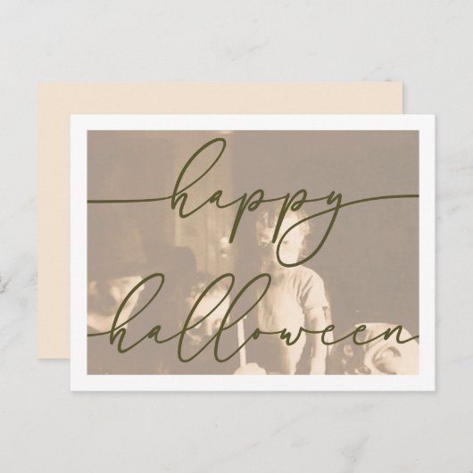 Modèle éffrayant de carte postale Halloween (Devant / Derrière)