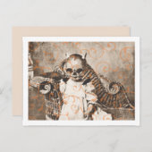 Modèle éffrayant de carte postale Halloween (Devant / Derrière)