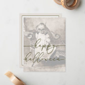 Modèle éffrayant de la carte Halloween (Devant/Arrière en situation)