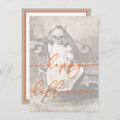 Modèle éffrayant de la carte Halloween (Devant / Derrière)