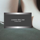 Modèle élégant classique argenté de carte de