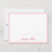 Modèle élégant de bordure rose de script calé (Devant)