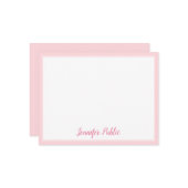 Modèle élégant de bordure rose de script calé (Devant/Arrière en situation)