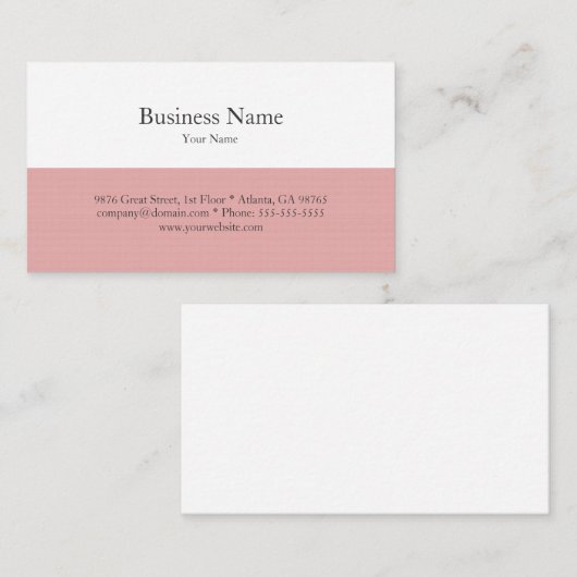 Modèle élégant de carte de visite (Devant / Derrière)